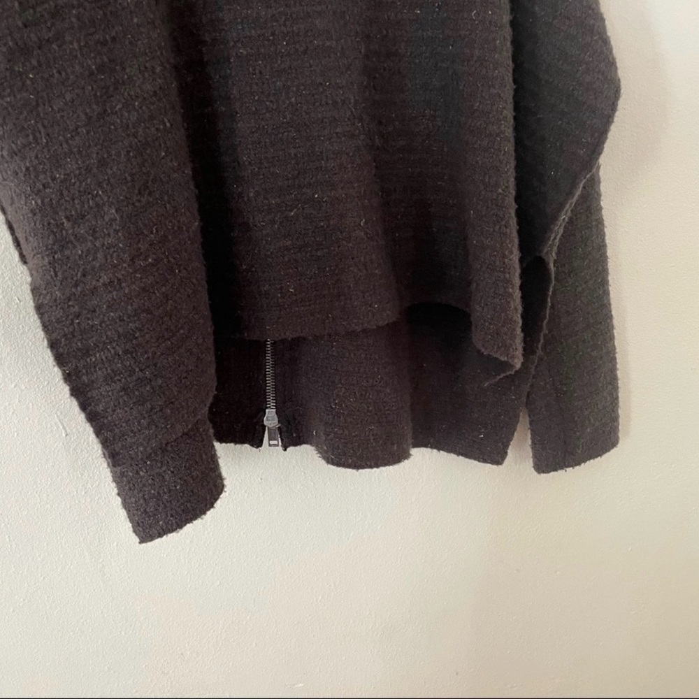 Free People Arctic Fox Wool-Blend Sweater medium zip back wool linen blend - Picture 7 of 9
